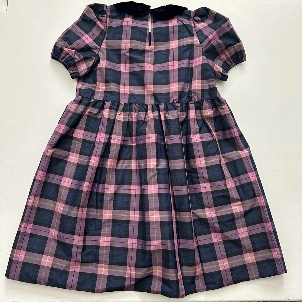 Vineyard Vines Girls' Collared Taffeta Holiday Dress Size M